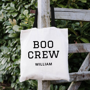 Boo Crew Monogrammed Halloween Tote Bag