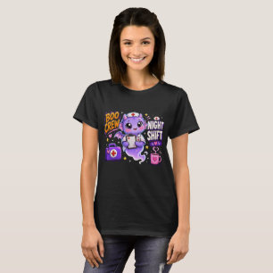 Boo Crew Night Shift Nurse Ghost Halloween Shirt