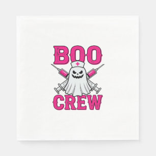 Boo Crew Nurse Ghost Halloween Napkin