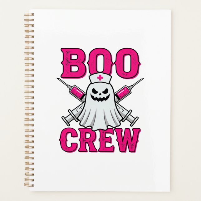 Boo Crew Nurse Ghost Halloween Planner (Front)