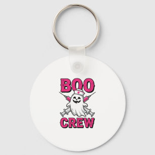 Boo Crew Nurse Ghost Halloween Vector Design_1 Key Ring