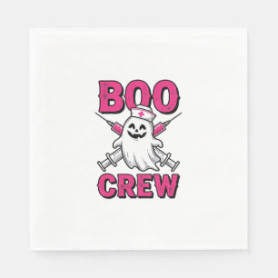 Boo Crew Nurse Ghost Halloween Vector Design_1 Napkin