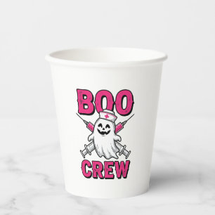 Boo Crew Nurse Ghost Halloween Vector Design_1 Paper Cups