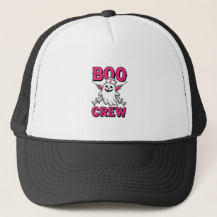 Boo Crew Nurse Ghost Halloween Vector Design_1 Trucker Hat