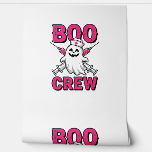 Boo Crew Nurse Ghost Halloween Vector Design_1 Wallpaper