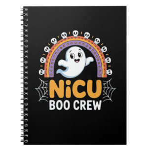 Boo Crew Nurse Halloween for Nurses Ghost Essentia Notebook