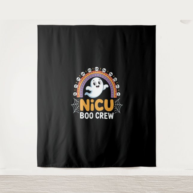 Boo Crew Nurse Halloween for Nurses Ghost Essentia Tapestry (Front)