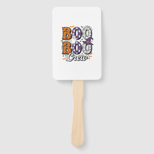 Boo Crew Nurse Halloween Vintage Shirt Design_1 Hand Fan