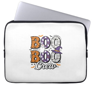 Boo Crew Nurse Halloween Vintage Shirt Design_1 Laptop Sleeve