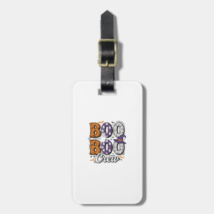 Boo Crew Nurse Halloween Vintage Shirt Design_1 Luggage Tag