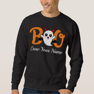 Boo Crew Orange Halloween Family Matching Sweatshirt