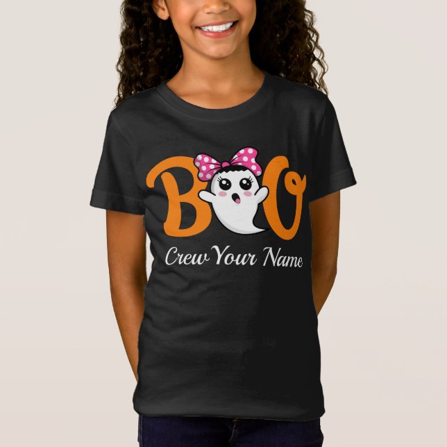 Boo Crew Orange Halloween Family Matching T-Shirt (Front)