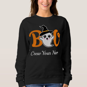 Boo Crew Orange Halloween Family Personalised Matc Sweatshirt