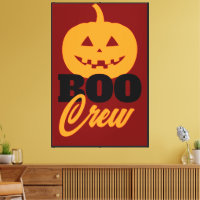 BOO Crew Pumpkin Wall Art with Custom Text Option
