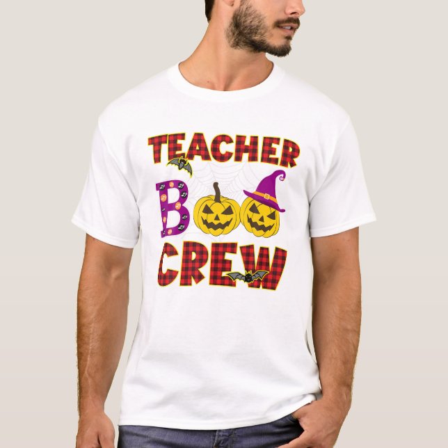 Boo Crew Red Plaid Theme T-Shirt (Front)