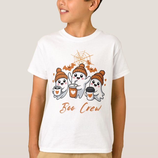 Boo Crew Shirt | Cute Ghost Squad Halloween  (Front)