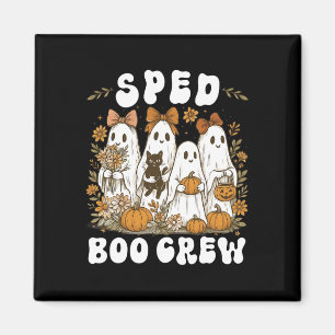 Boo Crew Sped Teacher Wildflower Halloween Ghost P Magnet