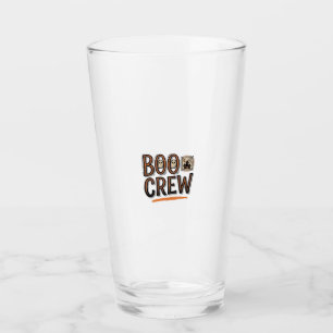 Boo Crew Vintage Halloween Engraving Shirt Design_ Glass
