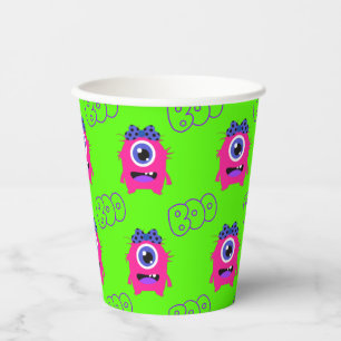 Boo Cute Funny Spooky Monster  Paper Cups