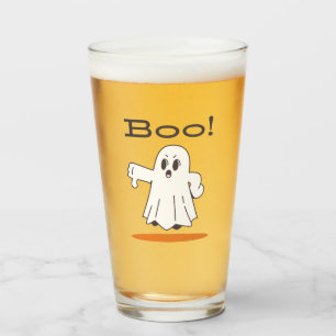 Boo! Cute Ghost Funny Halloween Pint Glass