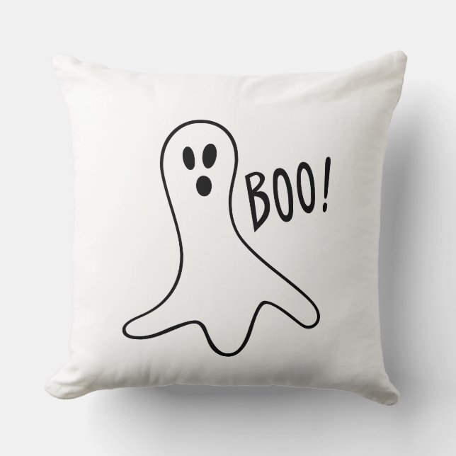 Boo cute ghost Halloween Cushion (Front)