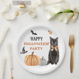 Boo Cute Ghost Halloween Party Paper Plate