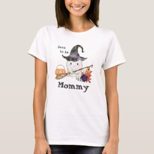 Boo Cute Ghost Halloween Soon to Be Mummy T-Shirt