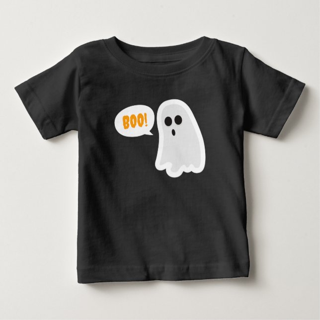 BOO! Cute Ghost Halloween T-Shirt (Front)
