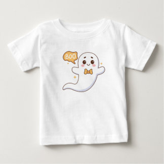 boo cute ghost happy Halloween Baby T-Shirt