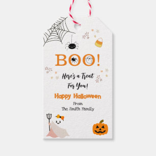 Boo Cute Ghost Happy Halloween Party Favour  Gift Tags