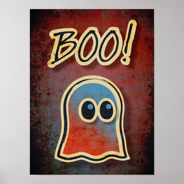 BOO Cute Ghost Poster (Front)