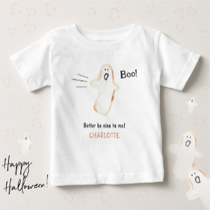 Boo Cute Ghost Spooky Halloween Baby T-Shirt