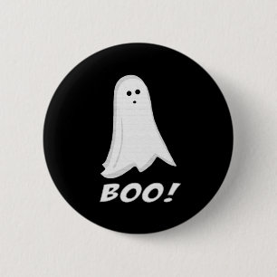 Boo! Cute Halloween Ghost Button