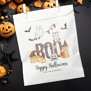 Boo Cute Happy Halloween Cats Ghosts Pumpkin Kid's Favour Bags
