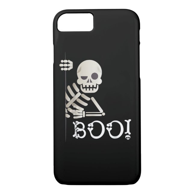 Boo! Cute Hiding Peekaboo Scary Kids Halloween Ske Case-Mate iPhone Case (Back)