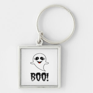Boo! Cute Little Halloween By Lucas Retro Classic Key Ring