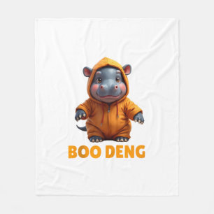 Boo Deng Tee Funny Moo Deng Costume Baby Hippo Hal Fleece Blanket