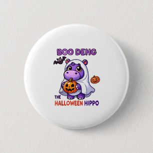 Boo Deng The Halloween Hippo Cute Bouncy Pig Costu 6 Cm Round Badge