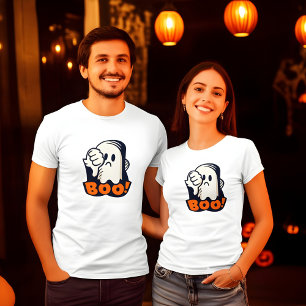 Boo Disapproving Grumpy Halloween Ghost Design T-Shirt