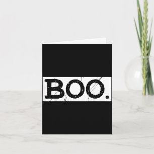 Boo distressed retro ghost halloween aesthetic card