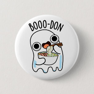 Boo-don Funny Ghost Udon Pun 6 Cm Round Badge