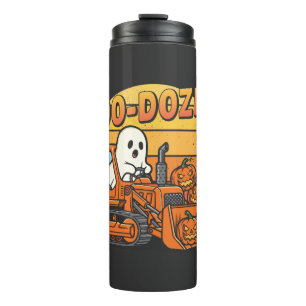 Boo Dozer Ghost Funny Halloween Thermal Tumbler