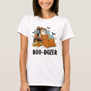 Boo-Dozer Halloween Ghost and Pumpkin T-Shirt