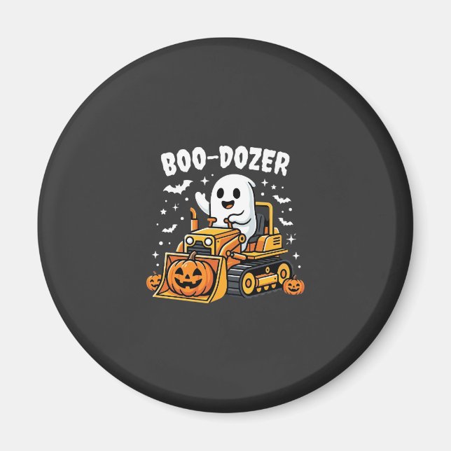 Boo Dozer Halloween Ghost Bulldozer_1 Magnet (Front)