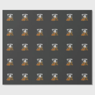 Boo Dozer Halloween Ghost Bulldozer_1 Wrapping Paper