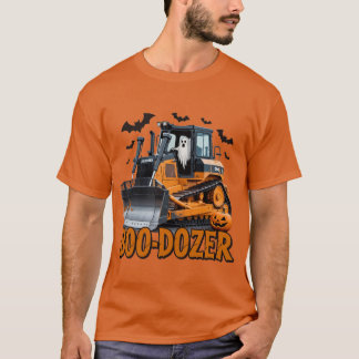 Boo Dozer Halloween Ghost Bulldozer Construction T-Shirt