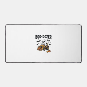 Boo-Dozer Halloween Ghost Bulldozer Design_1 Desk Mat