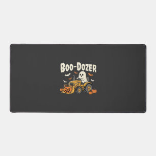Boo-Dozer Halloween Ghost Bulldozer Design_1 Desk Mat