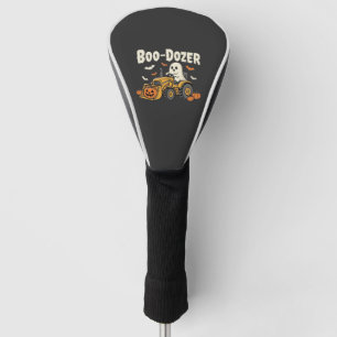 Boo-Dozer Halloween Ghost Bulldozer Design_1 Golf Head Cover