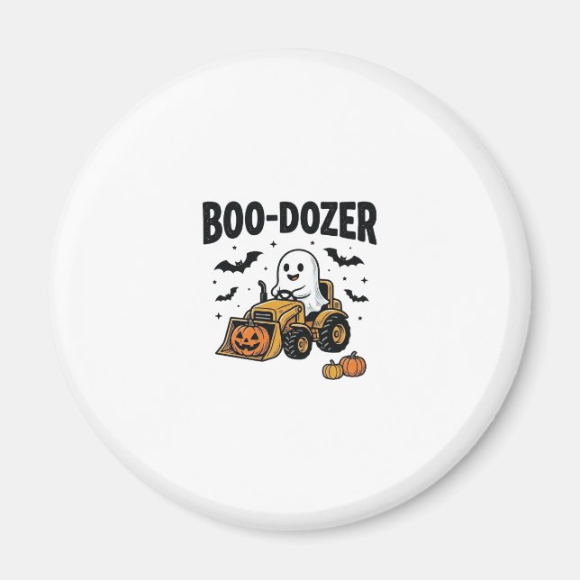 Boo-Dozer Halloween Ghost Bulldozer Design_1 Magnet (Front)